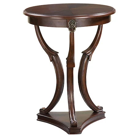 3-Legged Accent Table with Lower Shelf